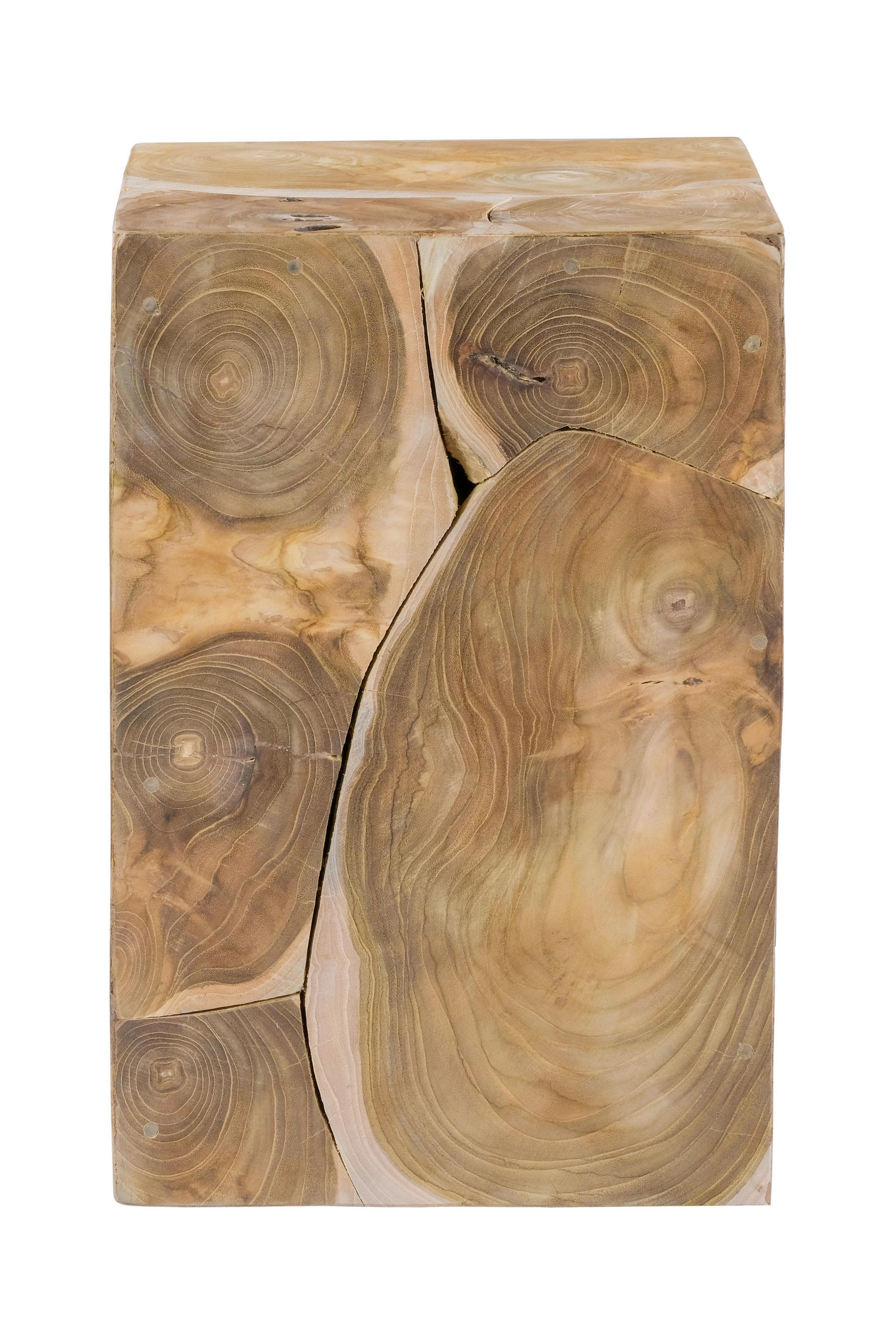 PRÍRUČNÝ STOLÍK, tíkové drevo, prírodná farba - prírodná farba, Natur, drevo (30/30/45cm)