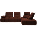 ECKSOFA in Struktur Rostfarben  313/233 cm  - Rostfarben/Schwarz, Design, Kunststoff/Textil (313/233cm) - Emilio Belluti