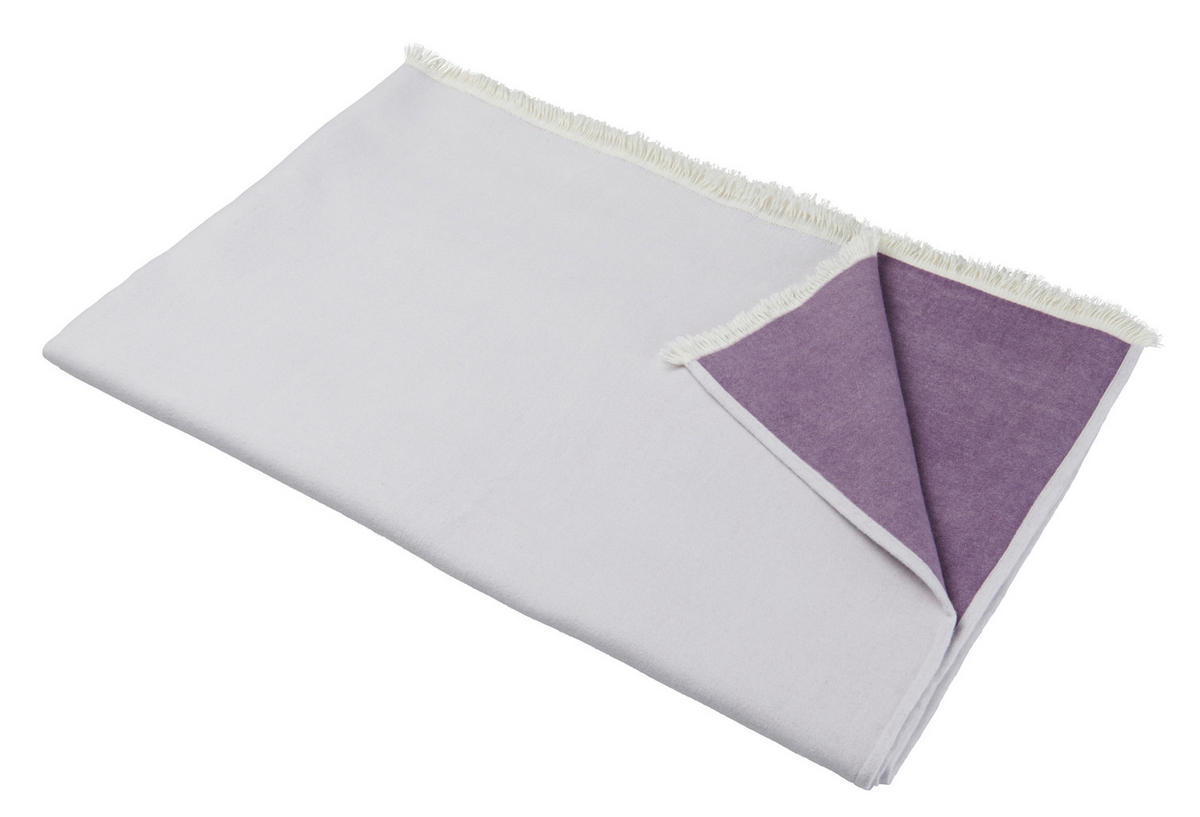OBOUSTRANNÁ DEKA, bavlna, 140/210 cm - fialová, Natur, textil (140/210cm) - Novel