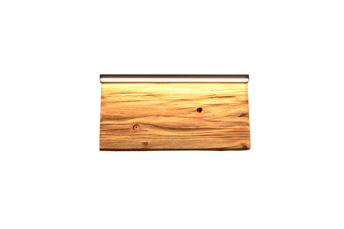 LED-WANDLEUCHTE 30/7,5/15 cm   - Schwarz/Braun, Natur, Holz/Metall (30/7,5/15cm)