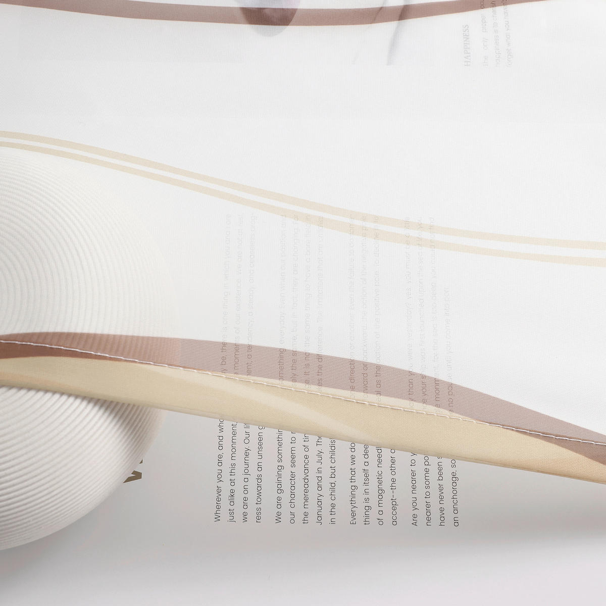FERTIGVORHANG  transparent  140/175 cm   - Hellbraun/Weiß Hochglanz, Basics, Textil (140/175cm) - Joyswahl