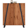 KOMMODE  in 115/126,5/43 cm  - Eichefarben/Schwarz, Trend, Holz/Metall (115/126,5/43cm) - Landscape
