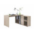 ECKSCHREIBTISCH Eichefarben - Eichefarben/Alufarben, Design, Holzwerkstoff/Kunststoff (136/75/137cm) - CARRYHOME