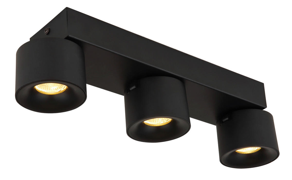 LED ZÁŘIČ, 33/7.2/12 cm - černá/průhledné, Design, kov/plast (33/7.2/12cm) - Globo