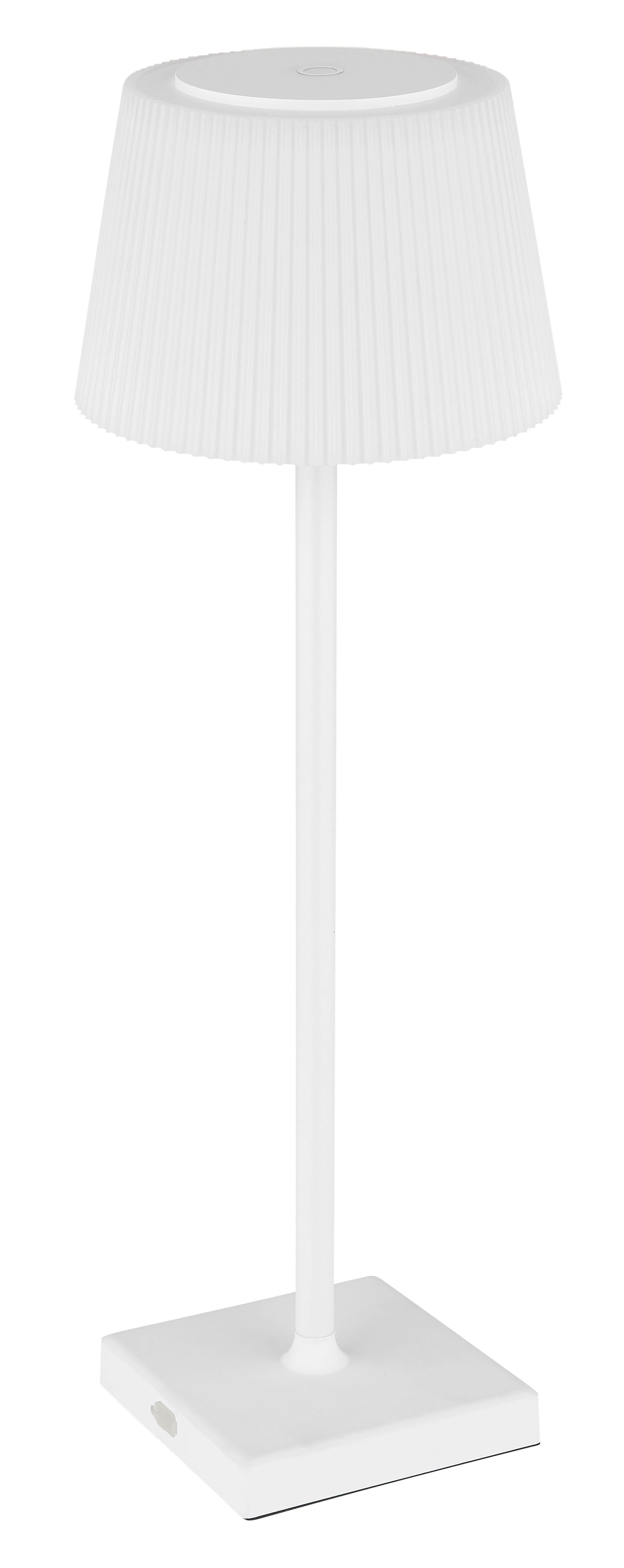 LED-TISCHLEUCHTE 13,1/38 cm   - Weiß, Basics, Kunststoff/Metall (13,1/38cm) - Globo
