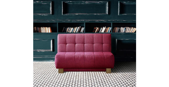 SCHLAFSOFA in Rot  - Rot/Naturfarben, Design, Holz/Textil (125/92/102cm) - Novel