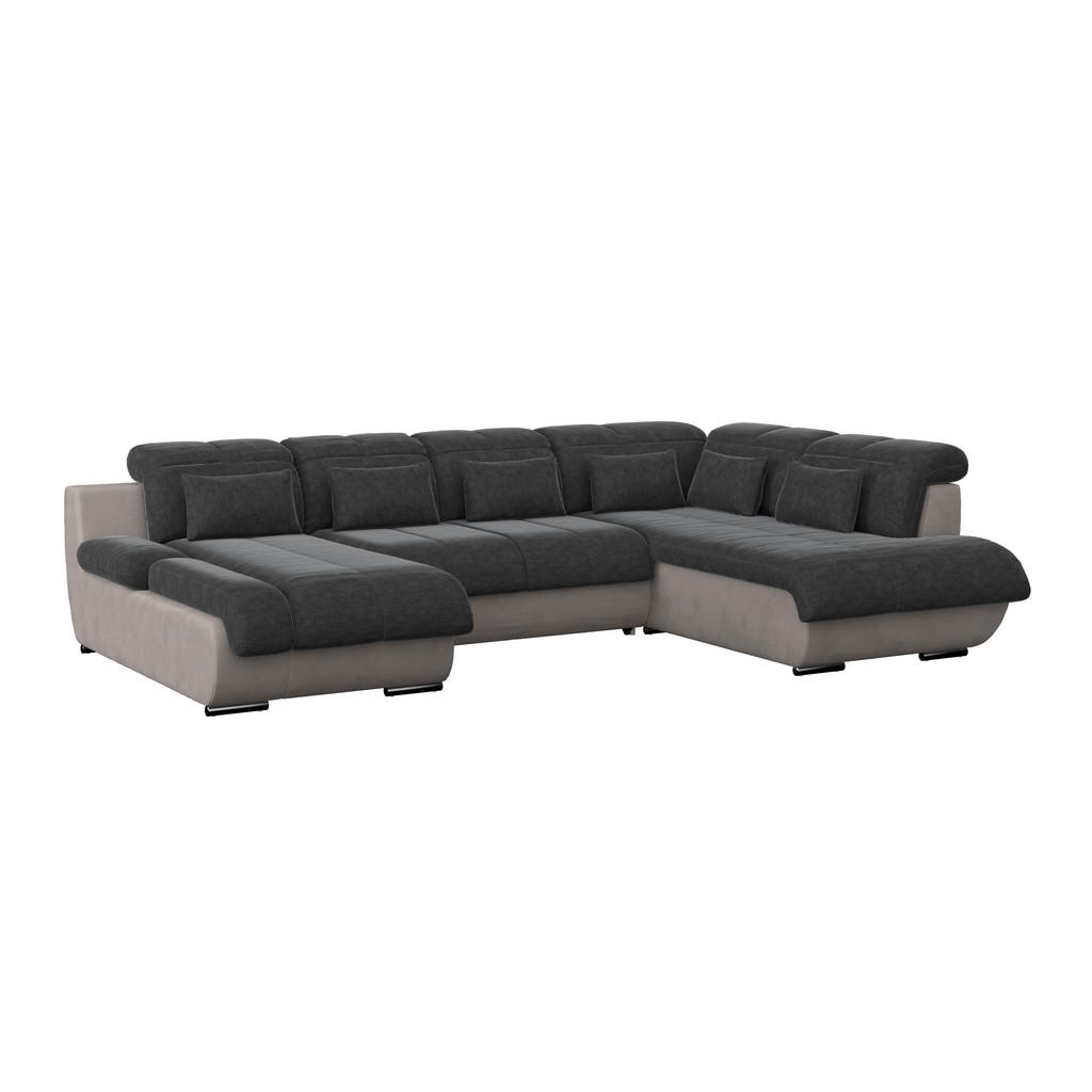 Wohnlandschaft Multi Mit Schlaffunktion Anthrazit/Grau