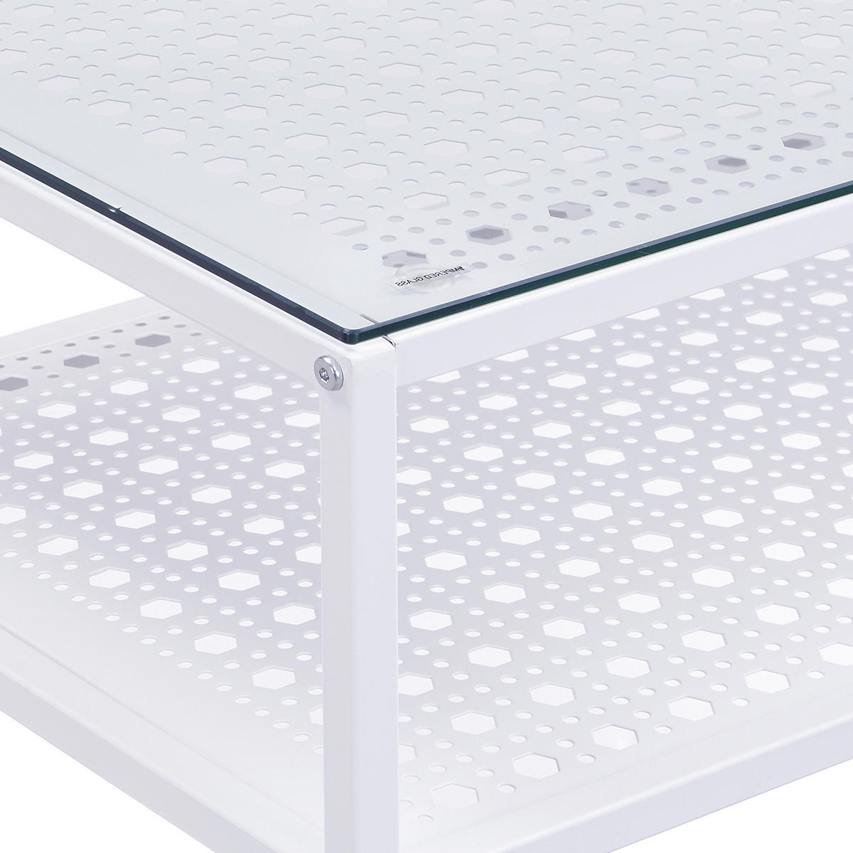 Masă Tip Consolă din sticlă, 80/40/77 cm    - alb, Design, sticlă/metal (80/40/77cm) - MID.YOU