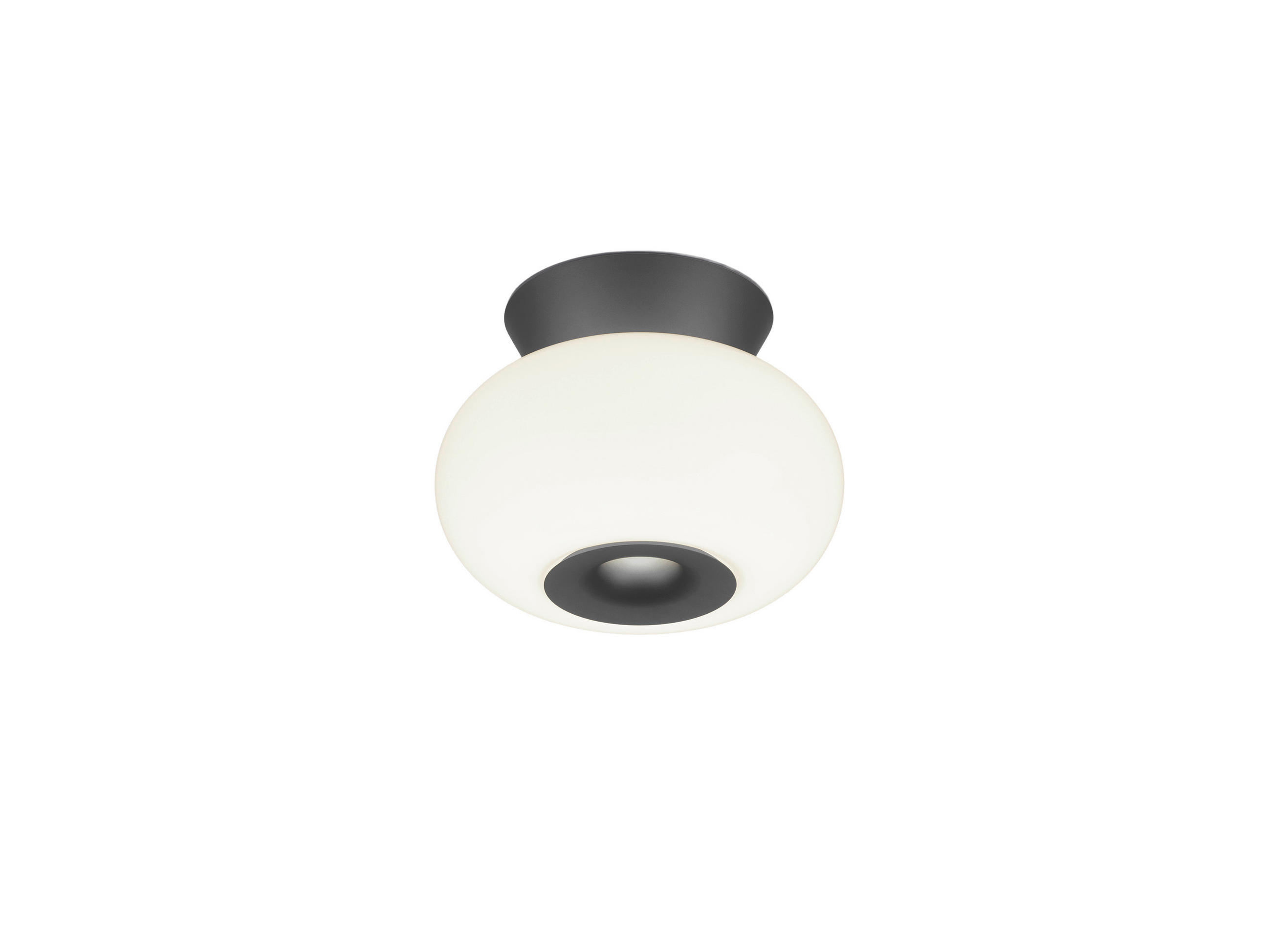 LED-DECKENLEUCHTE Sapo 20/14,5 cm   - Schwarz, Design, Glas/Metall (20/14,5cm) - Helestra