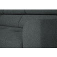 ECKSOFA in Chenille Grau  205/280 cm  - Schwarz/Grau, Design, Textil/Metall (205/280cm) - Xora
