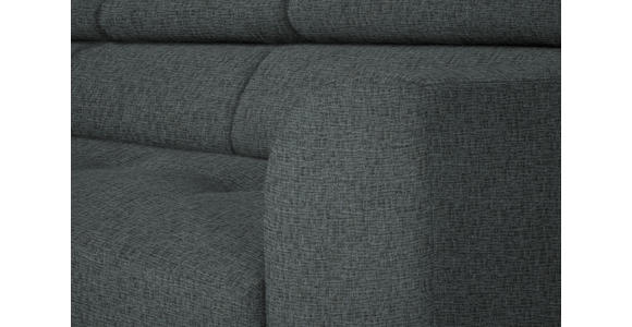 ECKSOFA in Chenille Grau  205/280 cm  - Schwarz/Grau, Design, Textil/Metall (205/280cm) - Xora