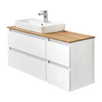 UMIVAL. ENOTA Z UMIVALNIKOM  - barve hrasta/bela, Konvencionalno, leseni material/keramika (113cm) - Pelipal