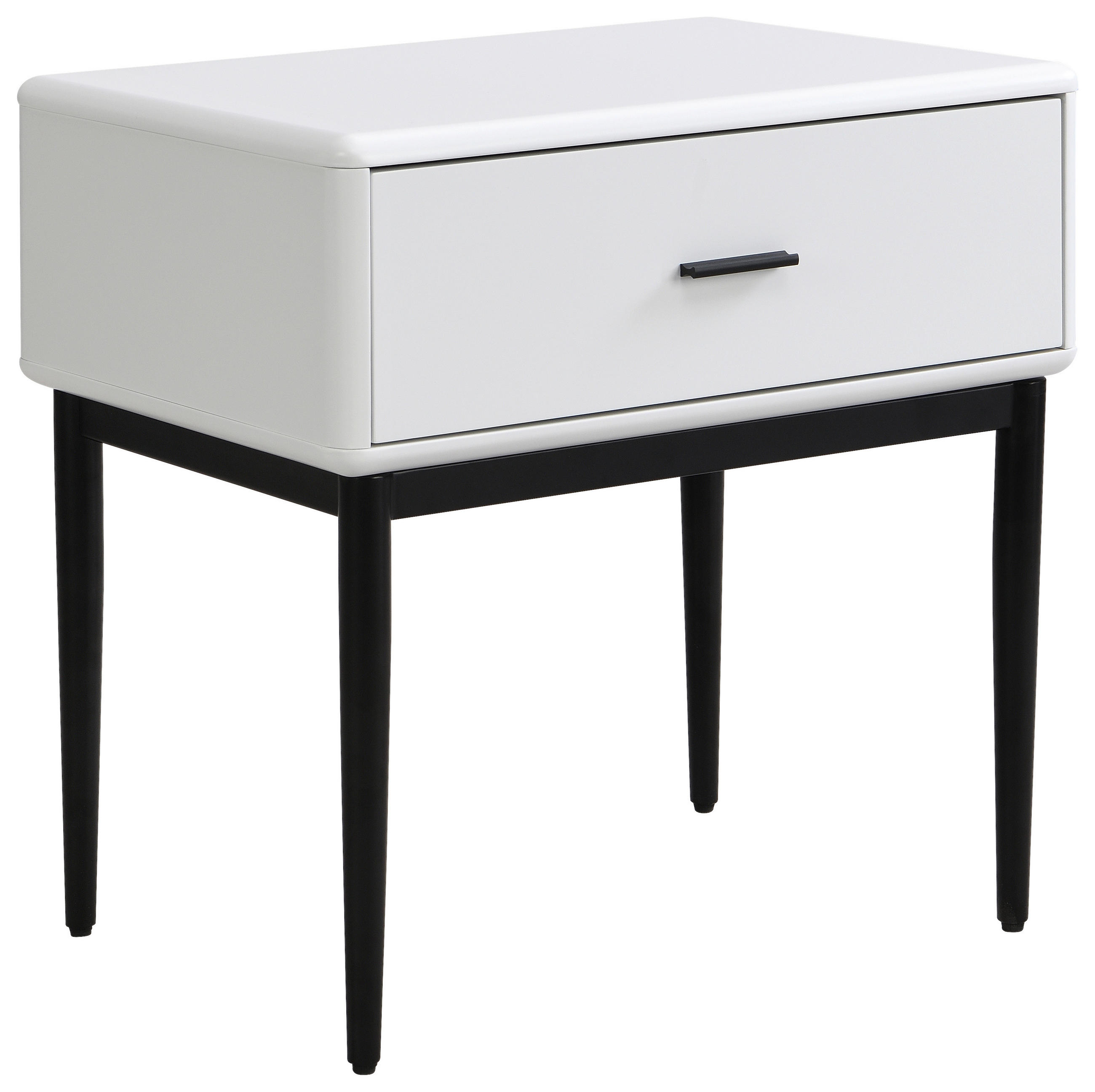 Noptieră, 54/55/40 cm, alb