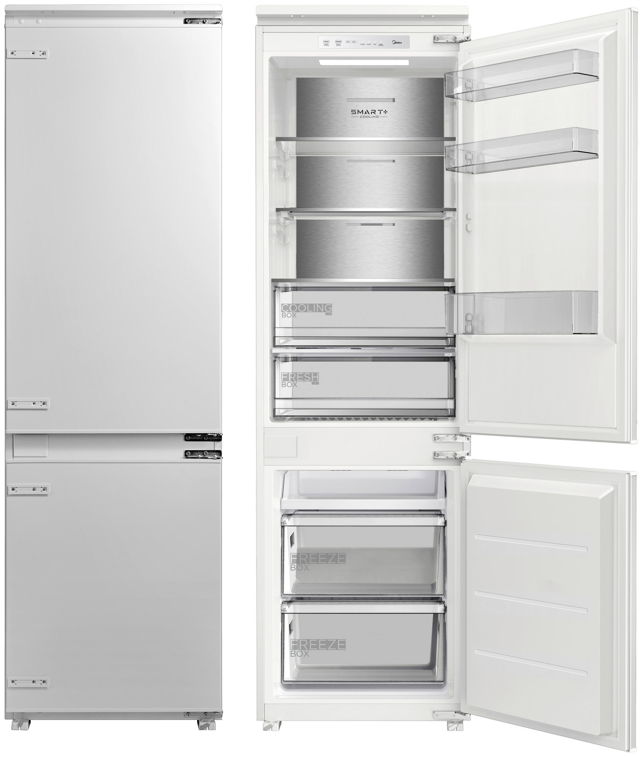 KÜHL-GEFRIER-KOMBINATION MDRE372FGC01  - Weiß, Basics, Kunststoff/Metall (54/177/54.5cm) - Midea