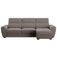 ECKSOFA  in Velours Braun  - Schwarz/Braun, KONVENTIONELL, Kunststoff/Textil (285/177cm) - Carryhome