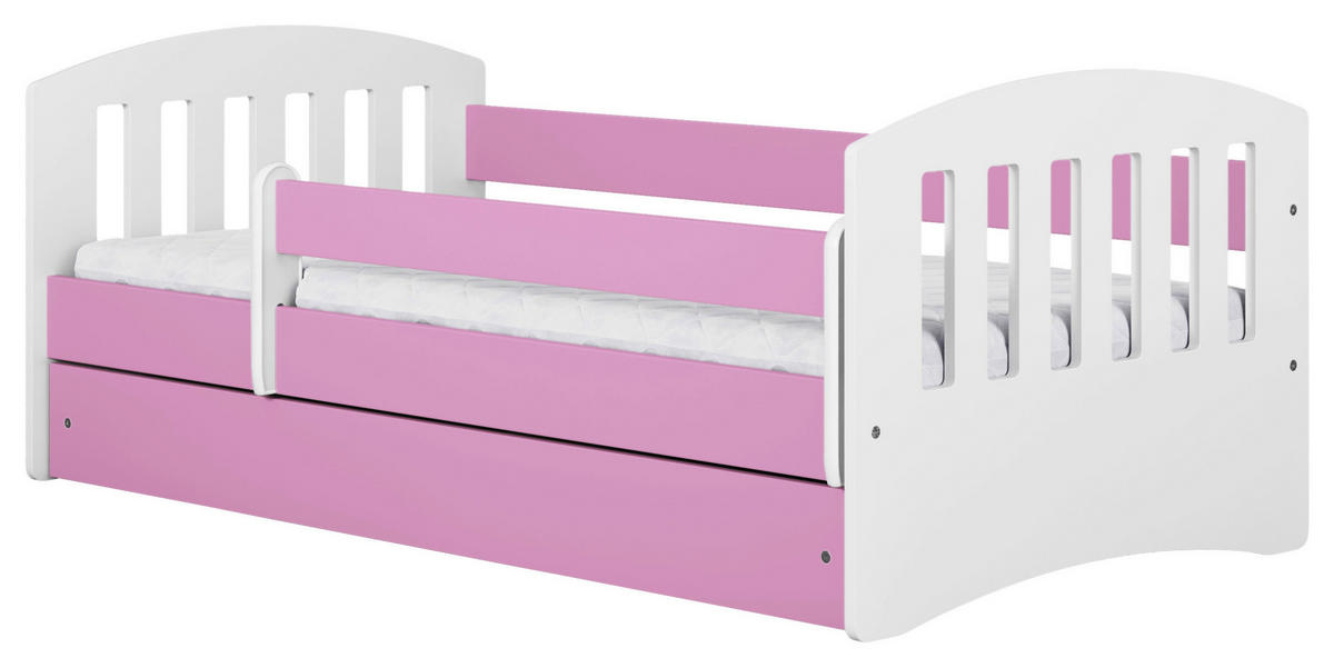 KINDER-/JUNIORBETT - Pink/Birkefarben, MODERN, Holz/Holzwerkstoff (80/140cm) - MID.YOU