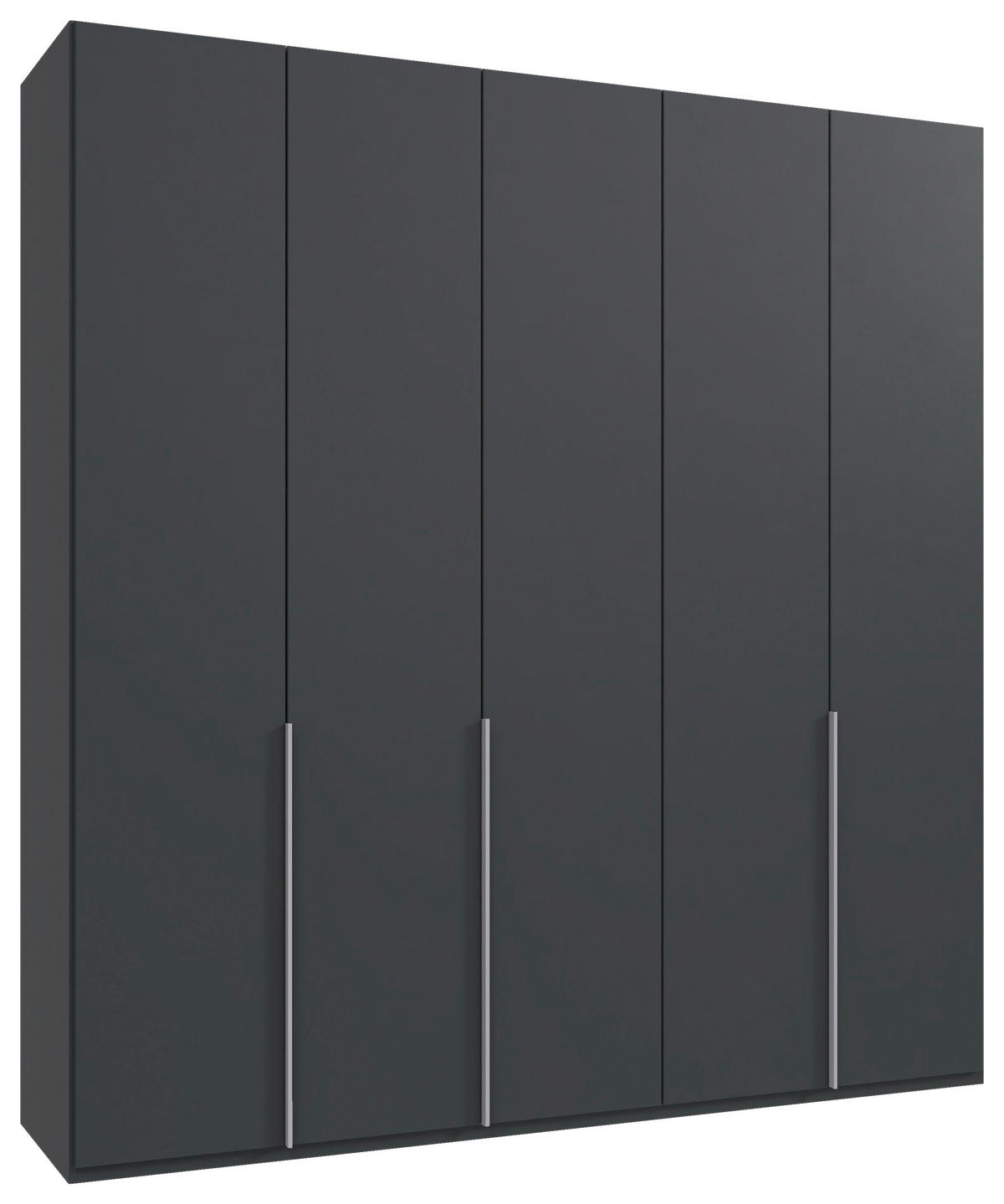 ŠATNÍ SKŘÍŇ S OTOČNÝMI DVEŘMI, barvy grafitu, 225/236/58 cm - barvy grafitu/barvy hliníku, Moderní, kov/kompozitní dřevo (225/236/58cm) - MID.YOU