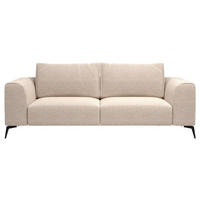 3-SED,  bež les, tekstil  - črna/bež, Design, kovina/tekstil (246/87/88cm) - MID.YOU