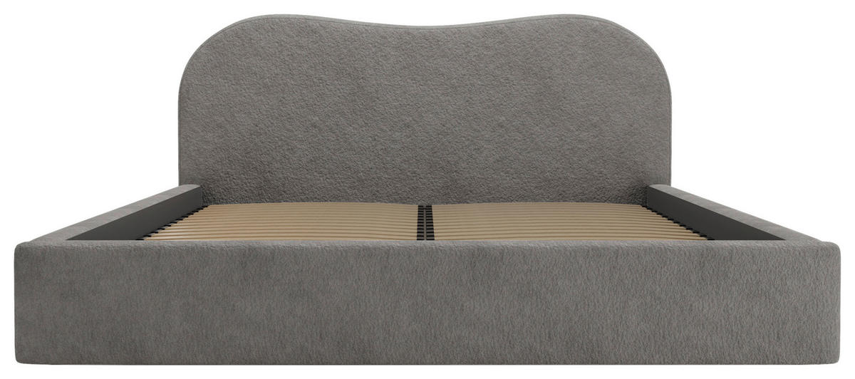 POLSTERBETT Bettkasten, Lattenrost 200/200 cm  in Dunkelgrau  - Dunkelgrau/Schwarz, Design, Holz/Textil (200/200cm) - Boxxx