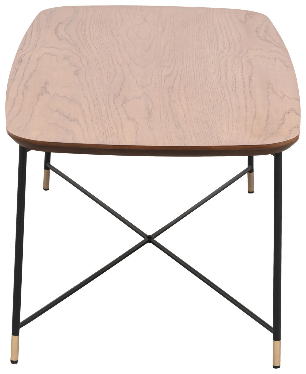 COUCHTISCH in Holz, Metall, Holzwerkstoff  - Eichefarben/Goldfarben, MODERN, Holz/Holzwerkstoff (120/45/60cm) - MID.YOU