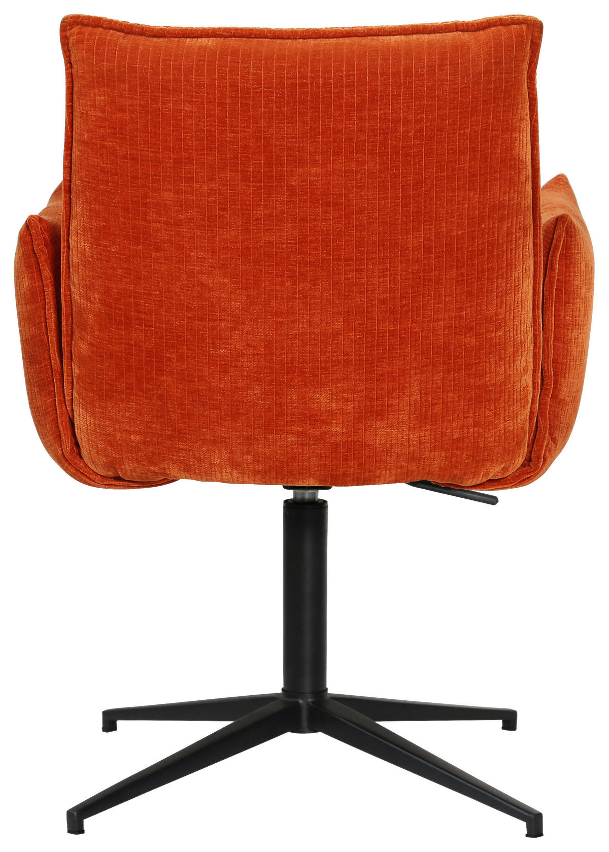 STOL MED ARMSTÖD järn sammet  - orange/svart, Design, metall/textil (63/63,5/86cm) - Novel