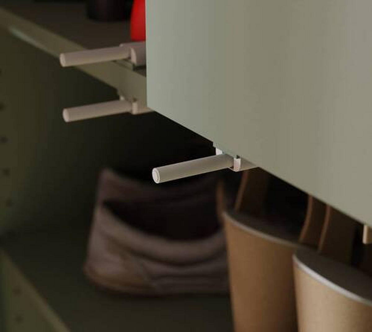 SCHUHSCHRANK Salbeigrün  - Salbeigrün/Grau, Basics, Holzwerkstoff/Kunststoff (110/192/35cm) - Xora