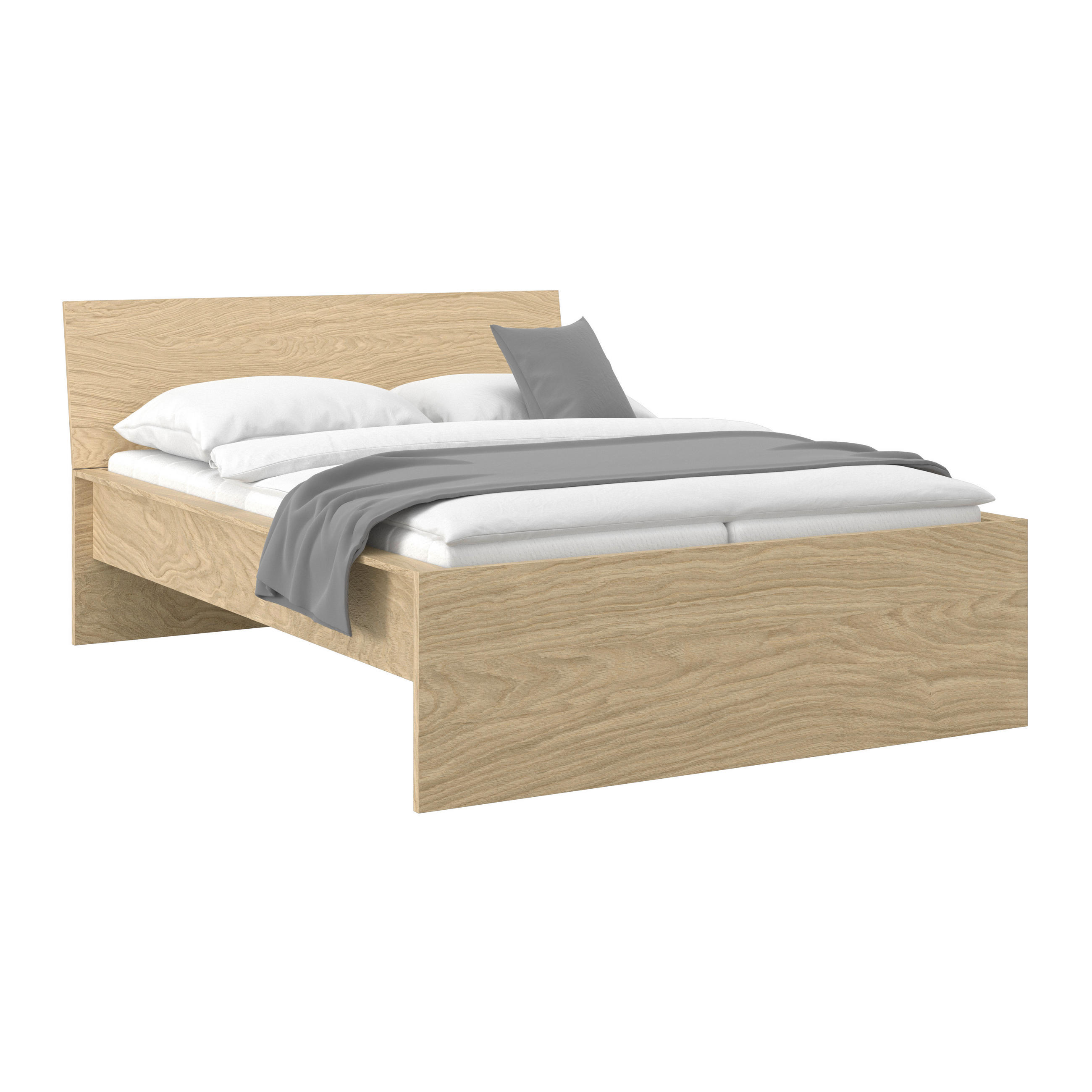 BETT 120/200 cm,  in Eichefarben,  - Eichefarben, KONVENTIONELL (120/200cm) - Hom`in