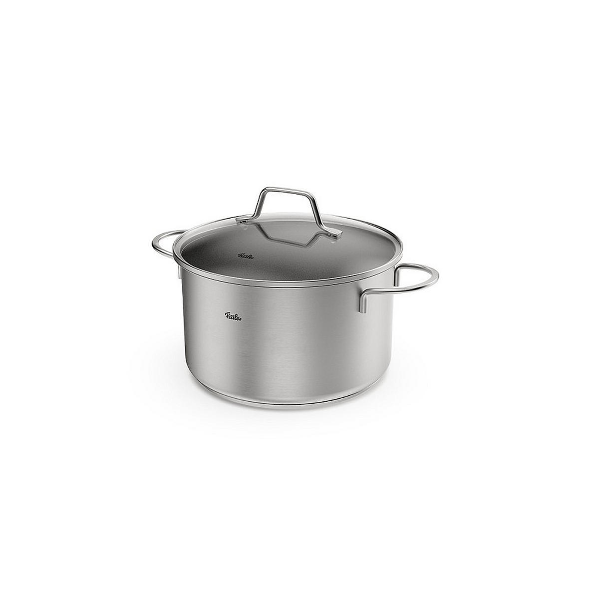 KOCHTOPFSET Sereno 5-teilig  - Edelstahlfarben/Schwarz, Basics, Metall (53/36/33cm) - Fissler