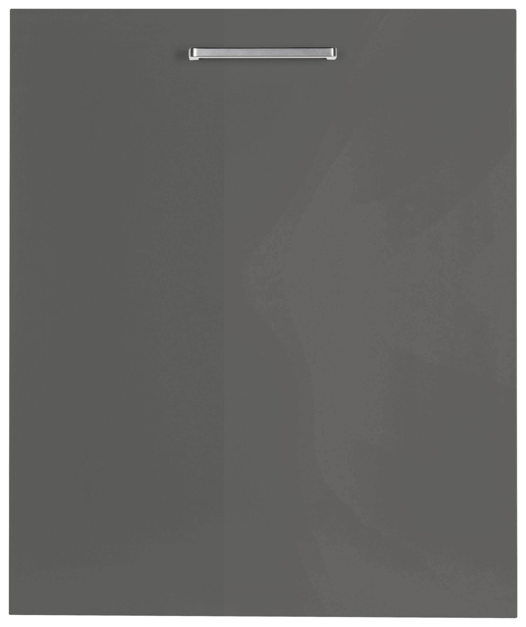 GESCHIRRSPÜLERFRONT 60/72/1,9 cm  in Schieferfarben  - Schieferfarben/Edelstahlfarben, MODERN, Holzwerkstoff/Metall (60/72/1,9cm) - Nobilia