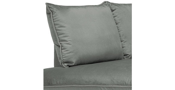 ECKSOFA Grau Samt  - Schwarz/Grau, Design, Textil/Metall (200/241cm) - Carryhome