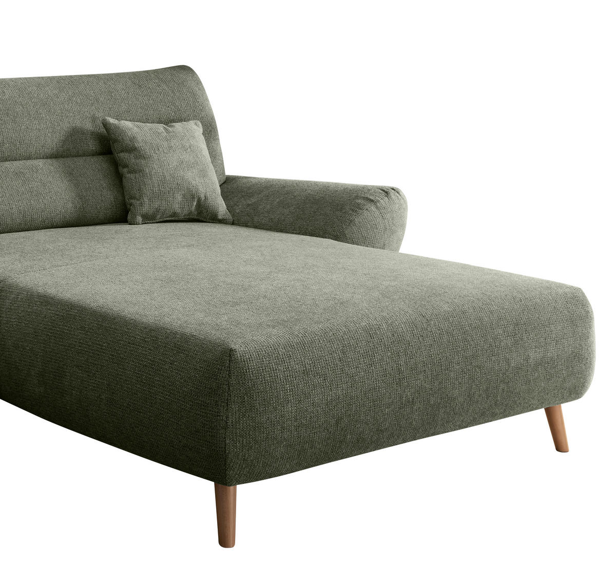 ECKSOFA in Chenille Dunkelgrün  - Wildeiche/Dunkelgrün, Modern, Holz/Textil (290/166cm) - MID.YOU