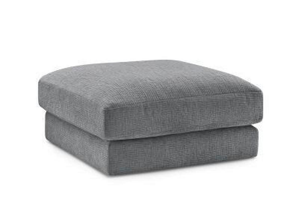 HOCKER LEONARD Struktur Dunkelgrau  - Dunkelgrau/Schwarz, MODERN, Kunststoff/Textil (86/43/86cm)
