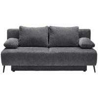 SCHLAFSOFA in Webstoff Dunkelgrau  - Dunkelgrau/Schwarz, Modern, Textil/Metall (200/90/100cm) - Ti'me