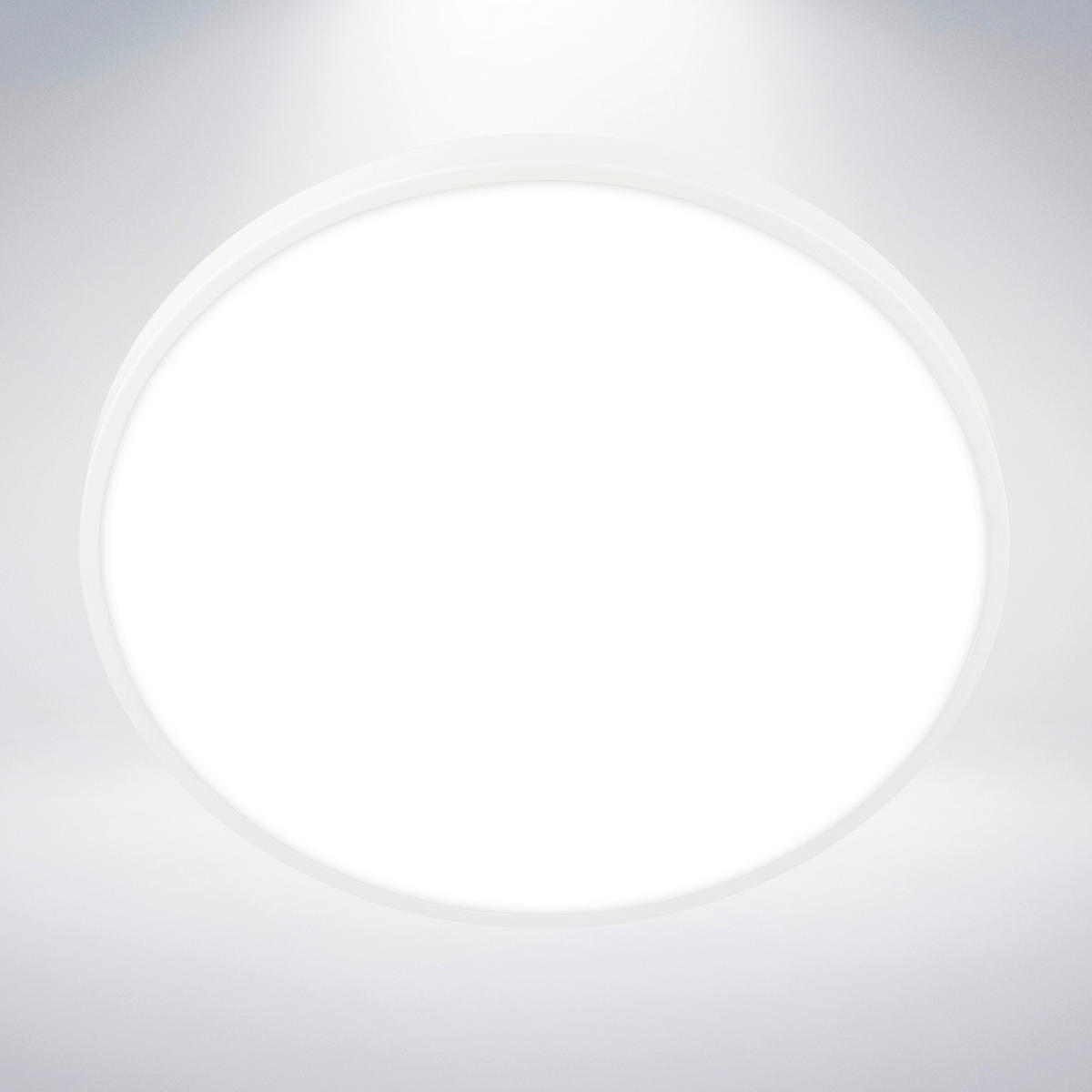 LED-DECKENLEUCHTE Kaida 38/6,5 cm   - Weiß, Basics, Kunststoff/Metall (38/6,5cm)