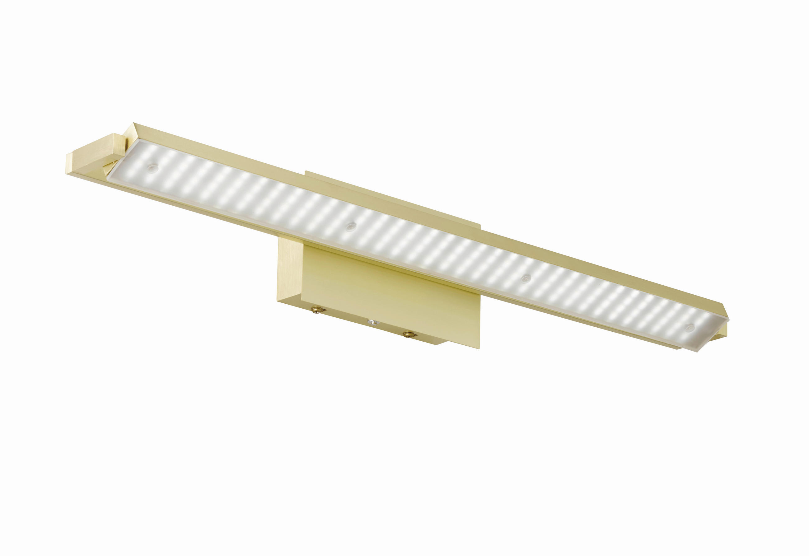 LED-WANDLEUCHTE Pare 60/10 cm   - Messingfarben/Weiß, Design, Kunststoff/Metall (60/10cm) - Fischer & Honsel