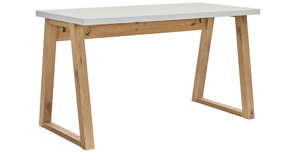 SCHREIBTISCH 135/65/75,2 cm Weiß, Eiche Artisan  - Eiche Artisan/Weiß, KONVENTIONELL, Holzwerkstoff (135/65/75,2cm) - Carryhome