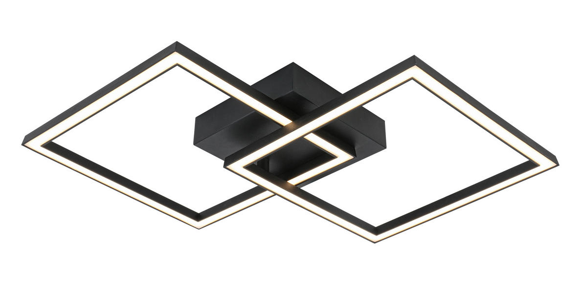 PLAFONIERĂ CU LED - negru, Trend, plastic/metal (57/35/6,5cm) - Boxxx