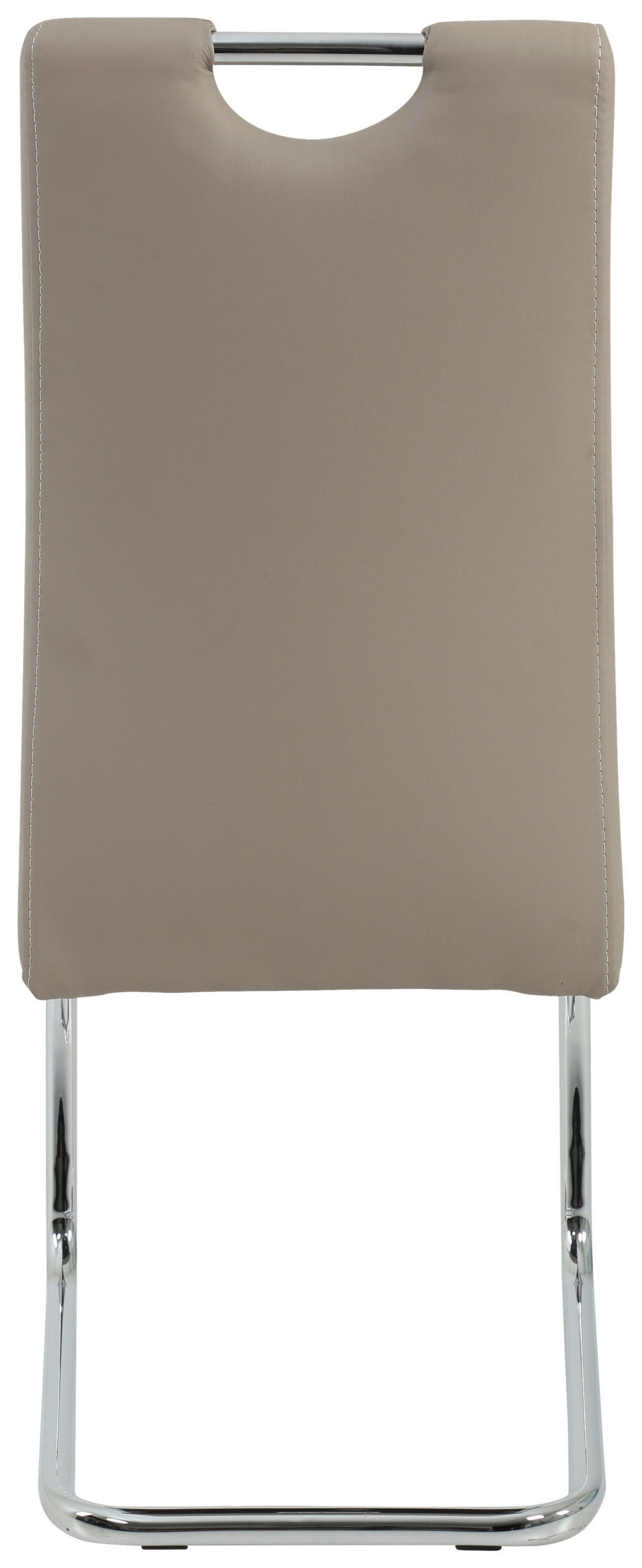 SCHWINGSTUHL  in Lederlook  - Chromfarben/Weiß, Design, Textil/Metall (43/98/59cm) - Carryhome