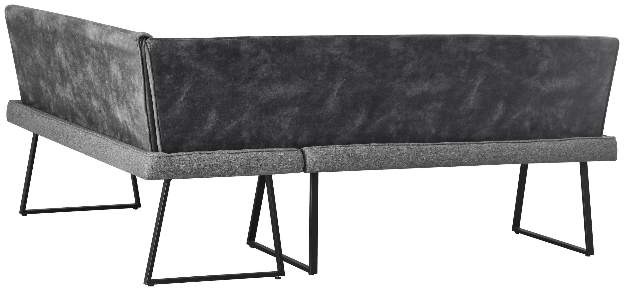 ECKBANK  in Dunkelgrau  - Dunkelgrau/Schwarz, KONVENTIONELL, Holz/Textil (205/155/89/62cm) - MID.YOU