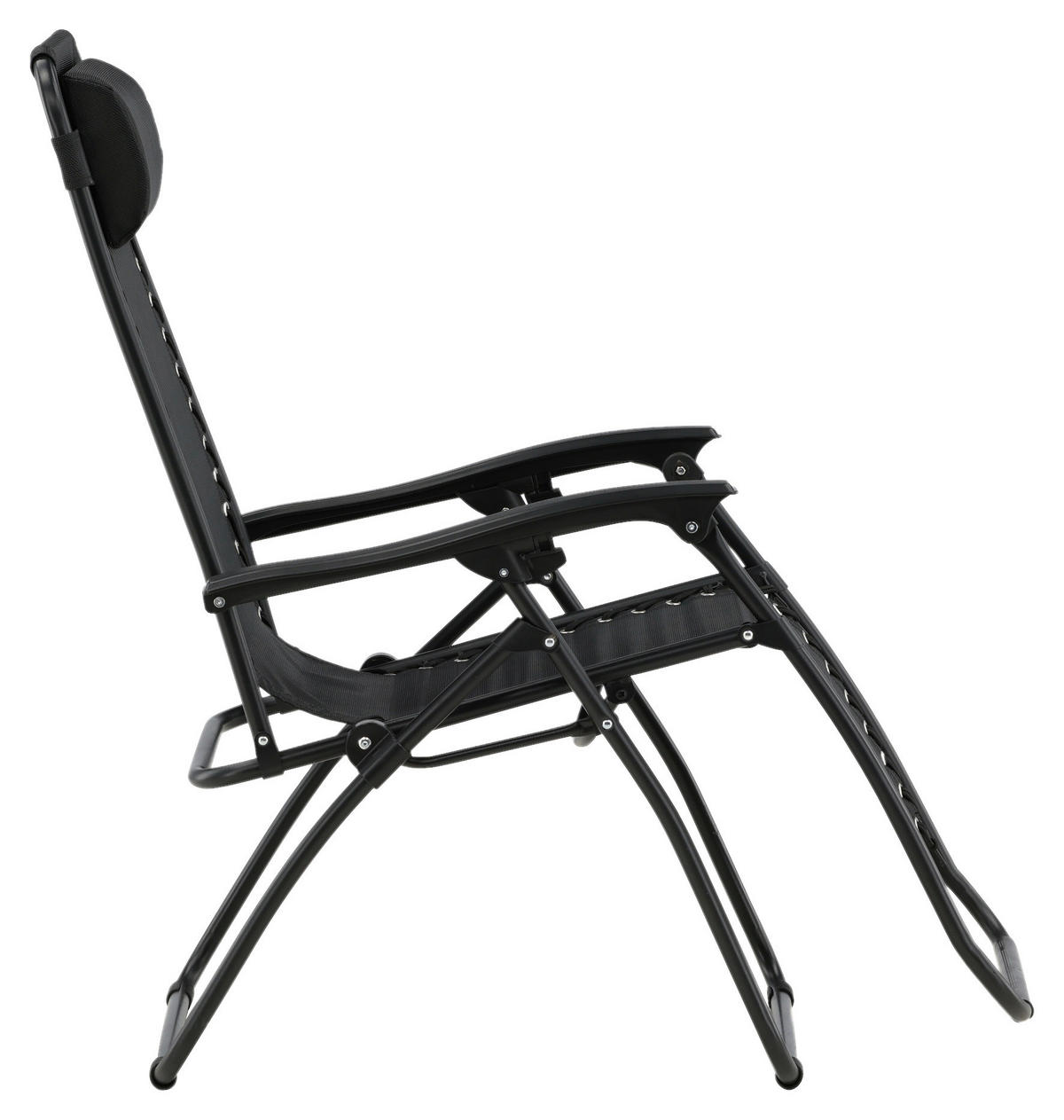 GARTEN-RELAXSESSEL 68/112/90 cm  - Schwarz, KONVENTIONELL, Kunststoff/Textil (68/112/90cm) - Gardenson