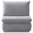 SCHLAFSESSEL mit Flachgewebe Hellgrau - Hellgrau, Design, Textil (90/89/83cm) - Novel