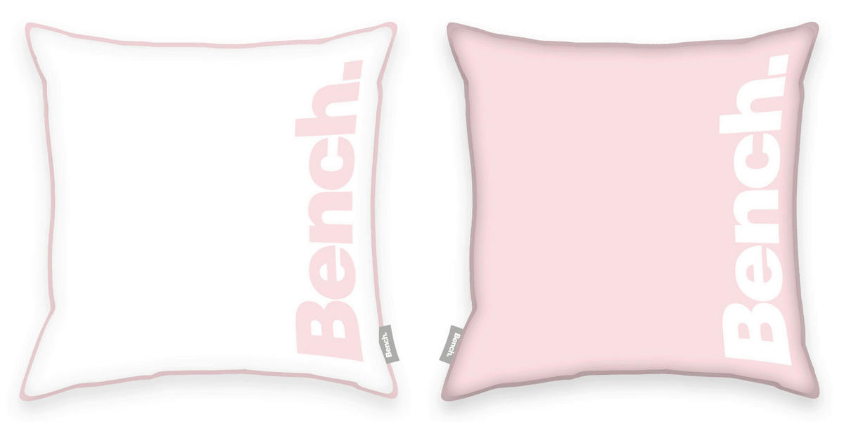 KISSENHÜLLE 50/50 cm  - Rosa/Weiß, KONVENTIONELL, Textil (50/50cm) - Bench