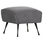 HOCKER in Textil Dunkelgrau  - Dunkelgrau/Schwarz, Design, Textil/Metall (60/49/53cm) - Landscape