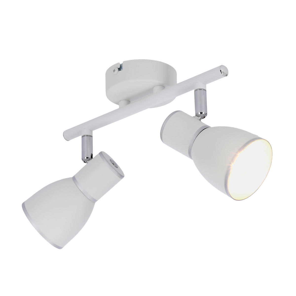 TAKLAMPA Fido 35/8/16 cm  - vit/kromfärg, Klassisk, metall (35/8/16cm)