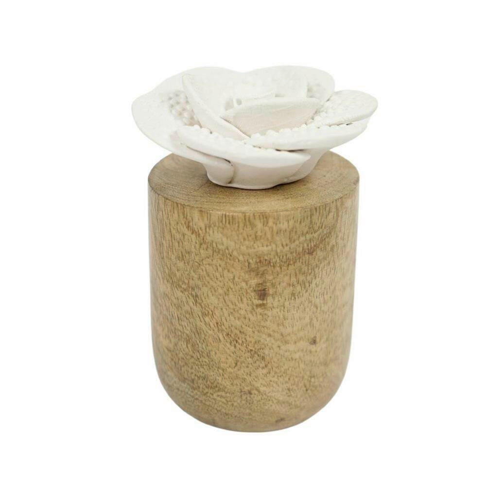 DIŠAVA ZA PROSTOR  - bela/rjava, Basics, keramika/naravni materiali (7,5/7,5/11cm)