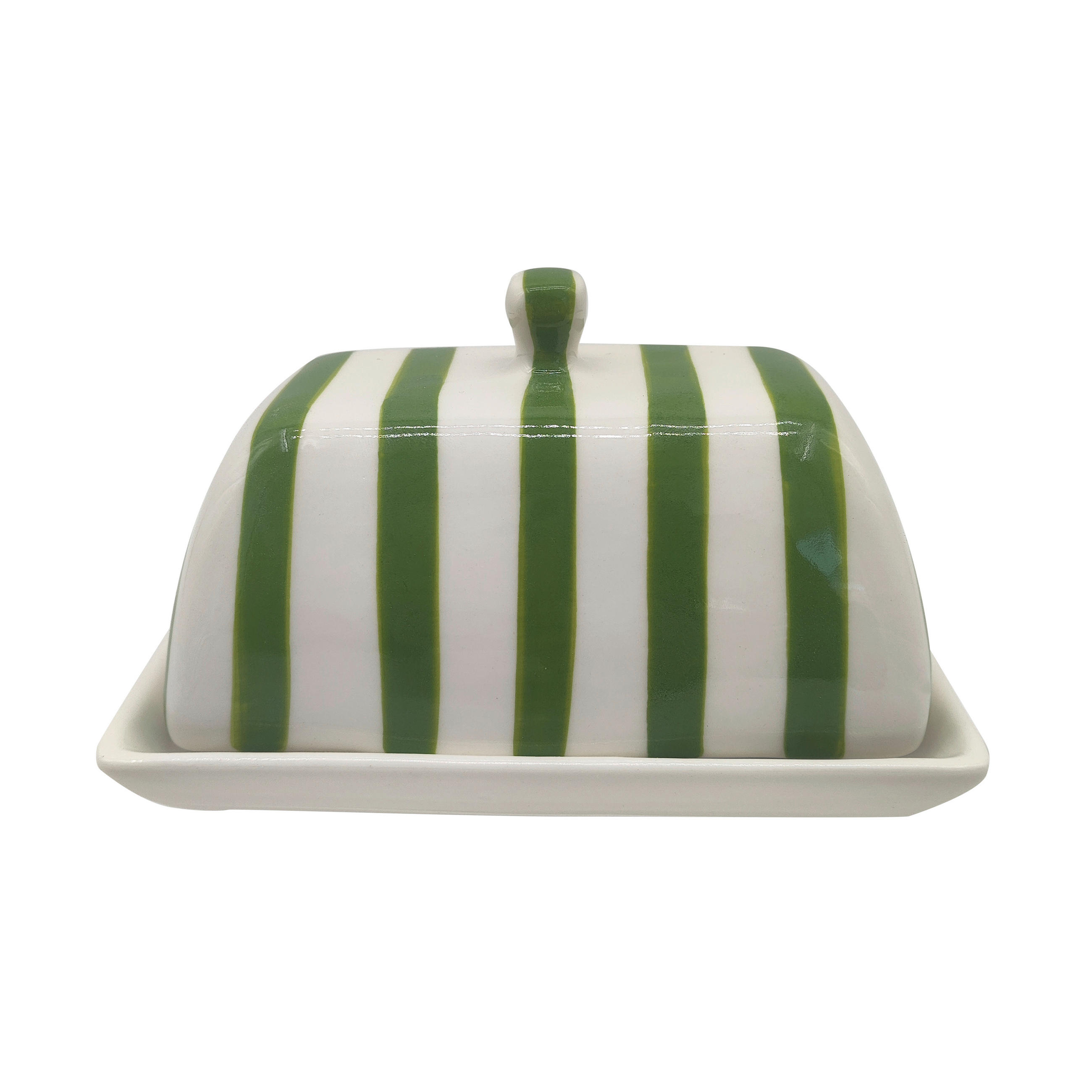 BUTTERDOSE Keramik  - Grün, Design, Keramik (15/10/10cm) - Ambia Home