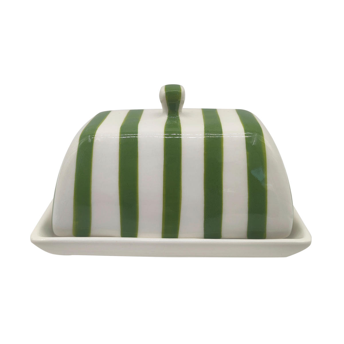 BUTTERDOSE Keramik  - Grün, Design, Keramik (15/10/10cm) - Ambia Home