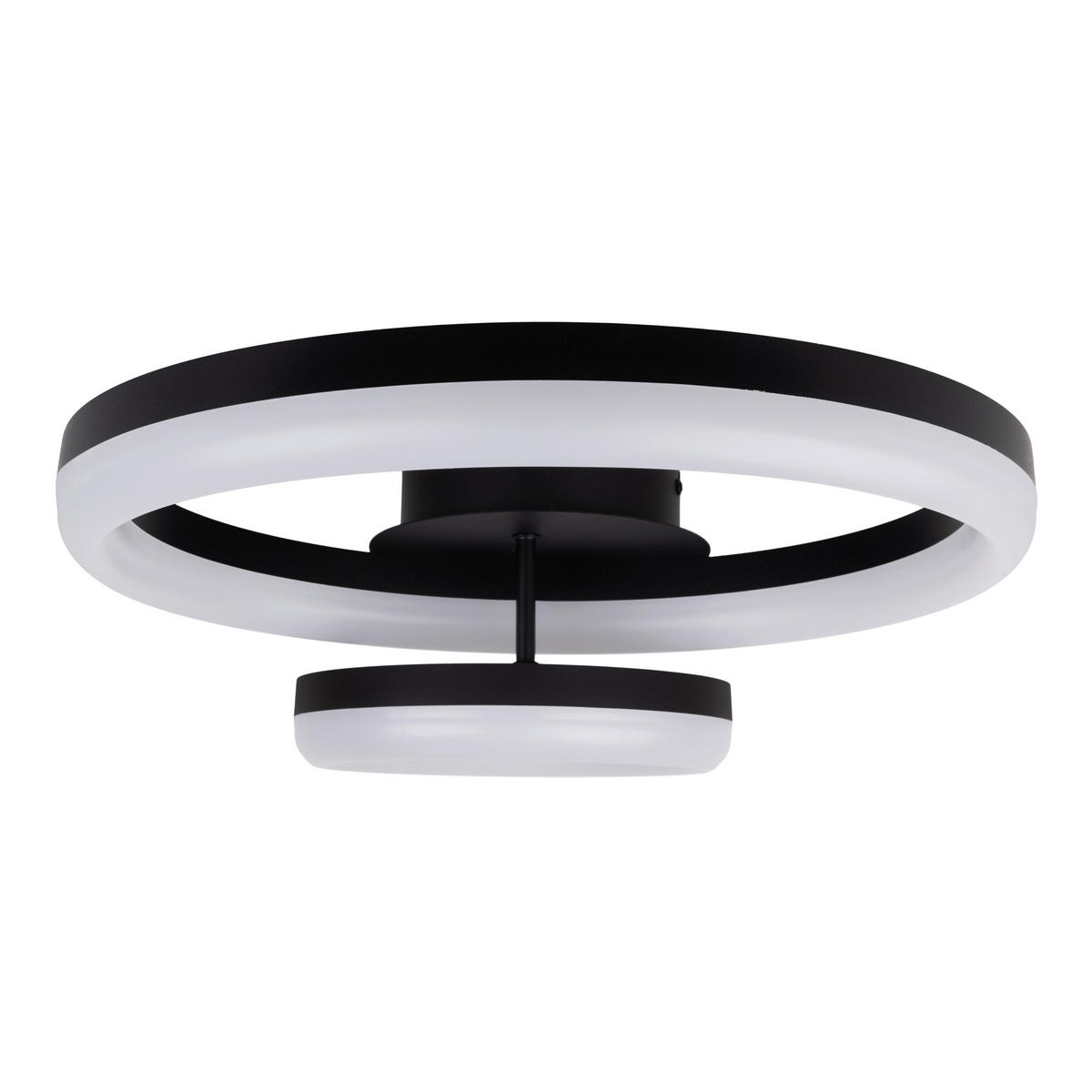 LED-DECKENLEUCHTE CIRULO 53/40/14 cm   - Schwarz/Weiß, KONVENTIONELL, Kunststoff/Metall (53/40/14cm) - Näve