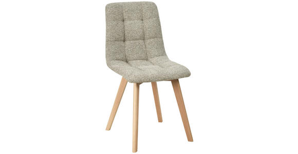 STUHL  Stoffauswahl Leinenoptik  - Taupe/Naturfarben, Design, Holz/Textil (45/89/53cm) - Carryhome