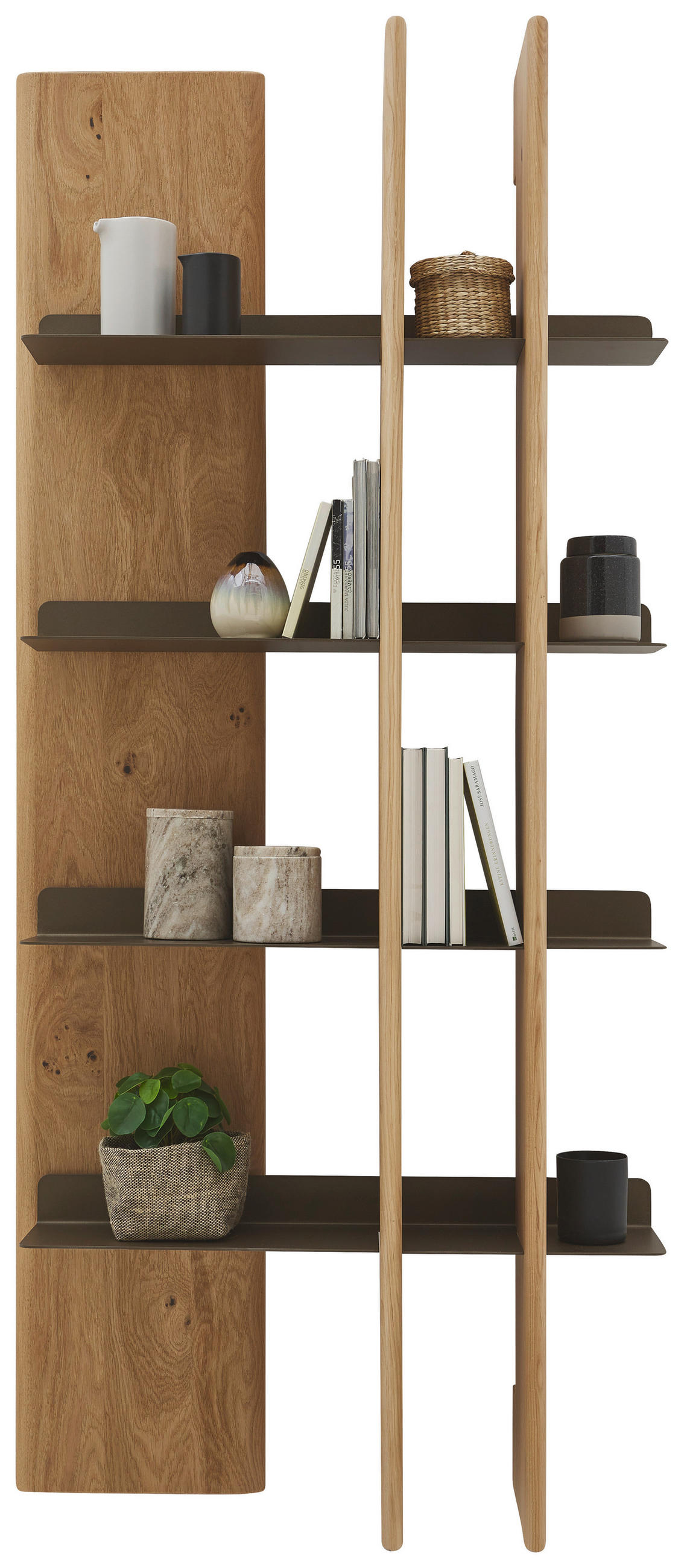 WANDPANEEL Bronzefarben, Wildeiche  74,9/167,6/25 cm  - Wildeiche/Bronzefarben, Natur, Holz/Metall (74,9/167,6/25cm) - Valnatura